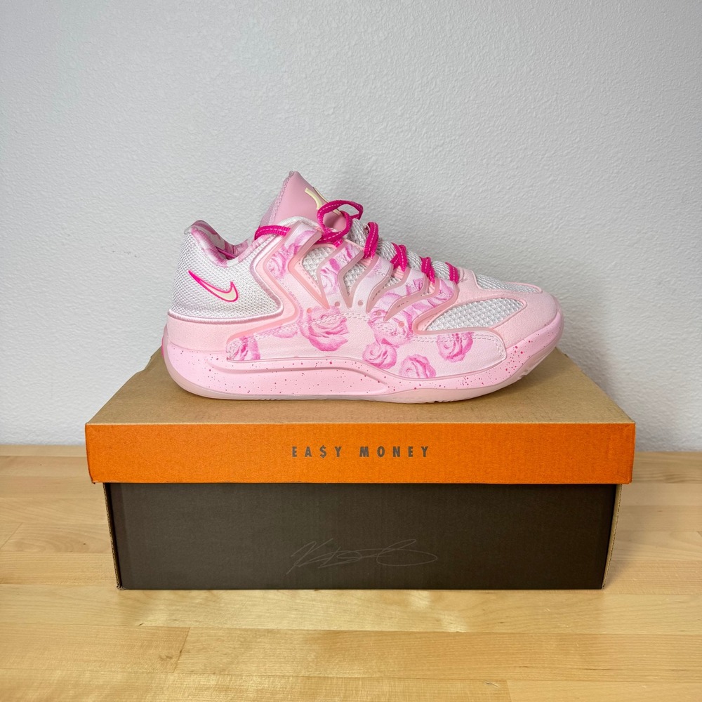 Nike KD 15 Aunt Pearl Pink Floral Basketball Shoes DQ3851-600 Womens 7.5